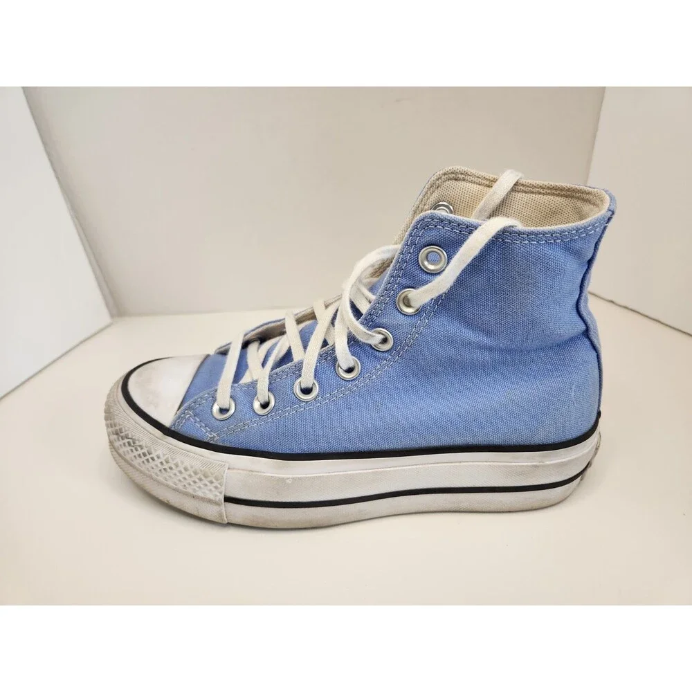 Converse‎ All Star Shoes Women's 5.5 Light Blue Lift Platform Chuck Taylor
